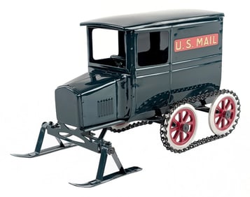 Cowdery Toy Works Flivver U.S. Mail Truck On Skis "Prototype"