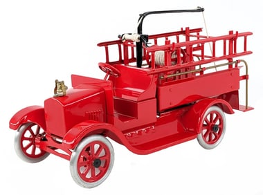Cowdery Toy Works Flivver Hook & Ladder Fire Truck