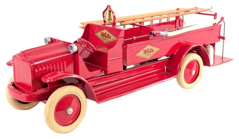 Restored Kelmet Big Boy White Fire Truck