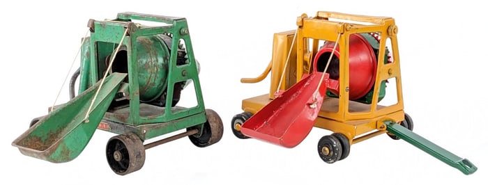 (2) Buddy L Concrete Mixers