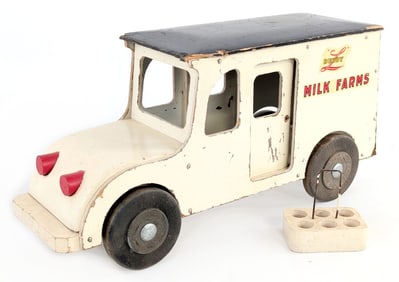 Buddy L Wood Toys Milk Farms Delivery Van