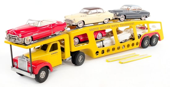 Fred Thompson Smith Miller B Mack Auto Transporter w/ (6) Cars