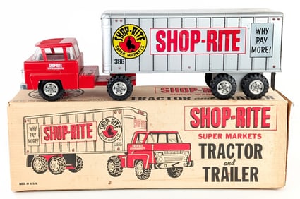 Marx No. 3640 Shop-Rite Supermarkets Tractor and Trailer w/ Box