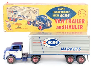Marx No. 3632A ACME Markets Truck and Trailer w/ Box