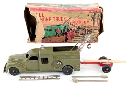 Hubley Bell Telephone Truck w/ Box
