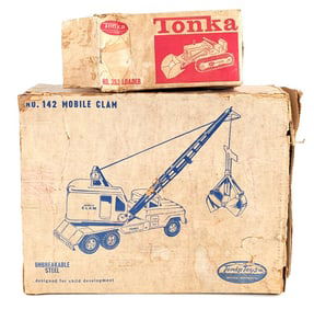 Tonka No. 142 Mobile Clam Truck & No. 352 Loader - Empty Boxes