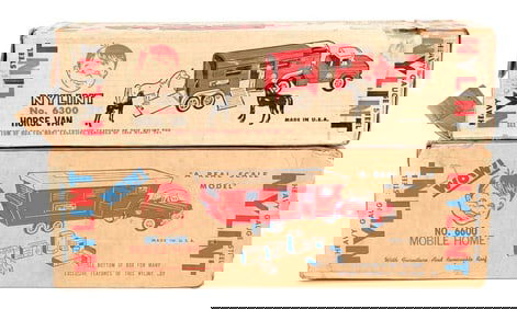 Nylint No. 6300 Horse Van Truck and No. 6600 Mobile Home Truck - Empty Boxes