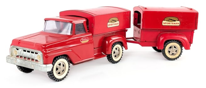 Tonka Sportsman Truck w/ Trailer - Red