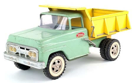 Original Tonka Green and Yellow Dump Truck