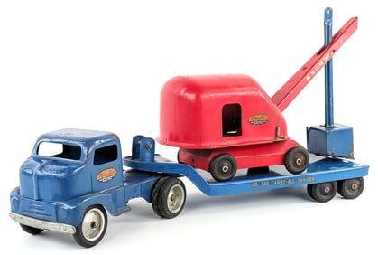 Original Tonka Truck w/ No. 130 Carry-All Trailer & Steam Shovel