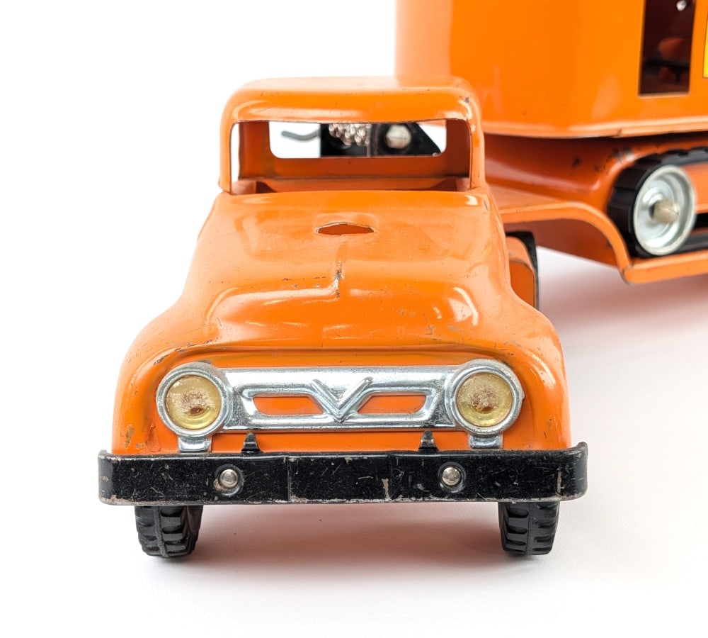 Original Tonka State Hi-Way Dept. Truck w/ Lowboy Trailer & Steam Shovel - 2