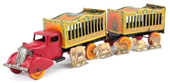 Wyandotte Circus Truck w/ Trailer & Animals