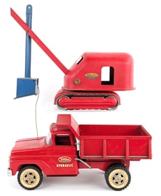 Original Tonka Hydraulic Dump Truck & Steam Shovel