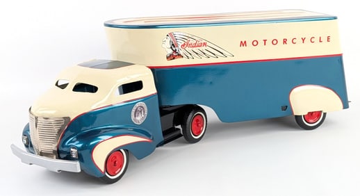 Custom Wyandotte Indian Motorcycles Truck and Trailer