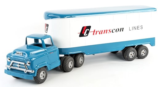 Custom Buddy L GMC Transcon Lines Truck and Trailer
