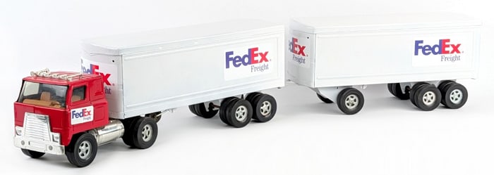 Custom Ertl International FedEx Truck w/ Double Trailers
