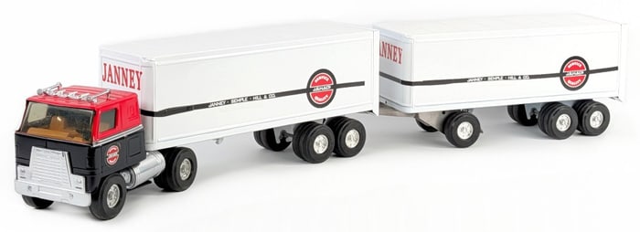 Custom Ertl International Janney Semple Hill & Co. Truck w/ Double Trailers