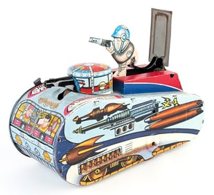 Marx Tin Windup Rex Mars Planet Patrol Space Tank