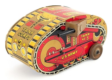 Marx Tin Windup Turnover Tank No. 3