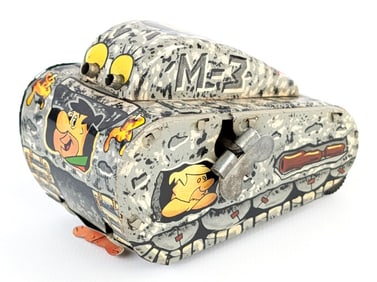 Marx Tin Windup The Flintstones Turnover Tank