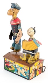Marx Tin Windup Popeye and Olive Oyl Jiggers