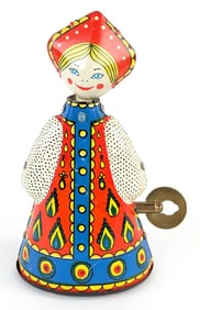 Russian Tin Windup Dancing Doll