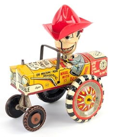 Marx Tin Windup Milton Berle Cowboy Crazy Car