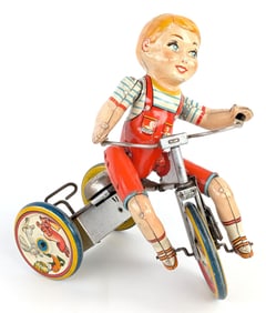 Unique Art Tin Windup Kiddy Cyclist