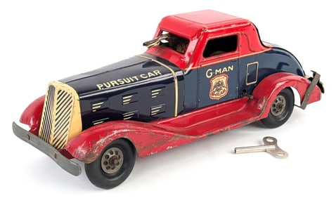 Marx Windup G-Man Pursuit Car