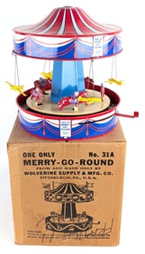 Wolverine Tin Windup Merry Go Round w/ Box