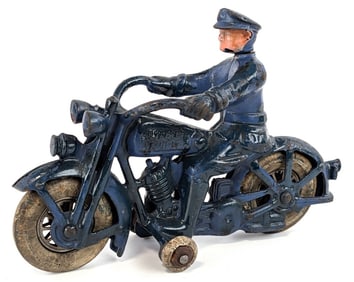 Hubley Cast Iron Harley Davidson Swivel Head Motorcycle