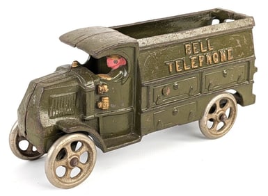Hubley Cast Iron Bell Telephone Truck