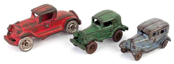 (3) AC Williams Cast Iron Cars