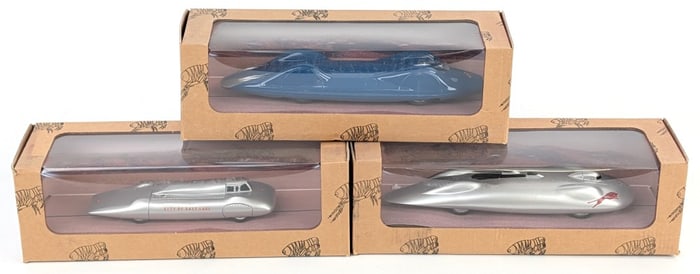 1/43 Mach One Models 1959 City of Salt Lake, 1939 Railton, and 1960 Bluebird Land Speed Cars