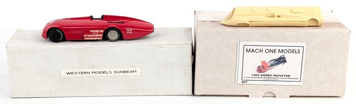 1/43 Mach One Models 1965 Green Monster and Western Models Sunbeam Land Speed Cars