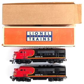 Lionel Santa Fe Black Bonnet F-3 A-A Diesel Units No. 2333T and 2333P