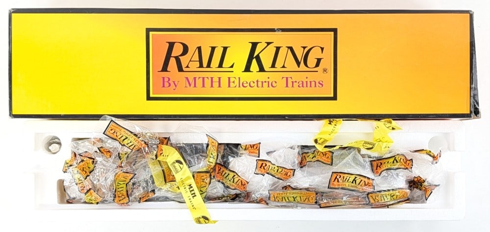 MTH RailKing Norfolk & Western 0-9-0 Steam Engine 30-1293-1: MTH RailKing Norfolk & Western 0-9-0 steam engine. Good condition in the box. The box shows light wear from storage and handling. Item No. 30-1293-1.