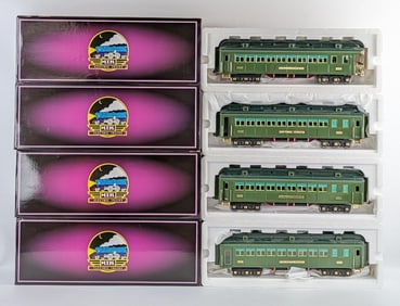 MTH Tinplate Traditions Passenger State 4-Car Set Green No. 10-1078