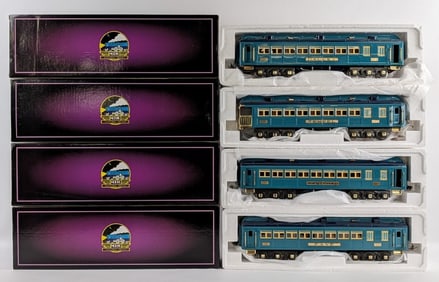 MTH Tinplate Traditions Blue Comet 4-Car Set No. 10-1114