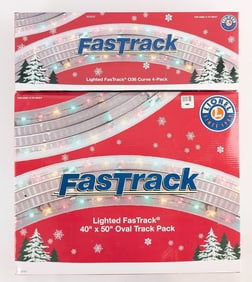 Lionel Lighted FasTrack 40" x 50" Oval Track & O36 Curve Pack