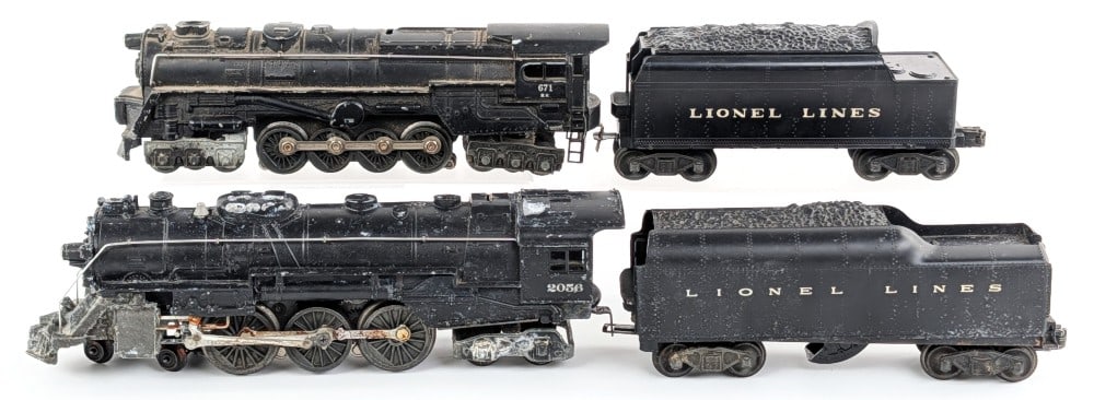 Lionel 671 Locomotive w/ Tender & 2056 Locomotive w/ Tender (1 of 8)