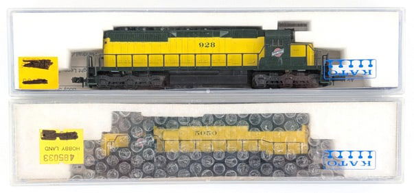 (2) Kato N Scale Chicago and Northwestern Locomotives