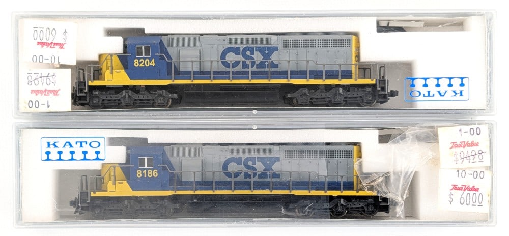 Kato N Scale CSX 8204 and 8186 Train Engines (1 of 3)