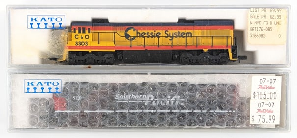 Kato N Scale Southern Pacific 8110 and C&O 3303 Engines