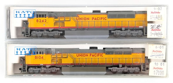 Kato N Scale Union Pacific 8242 and 8104 Train Engines