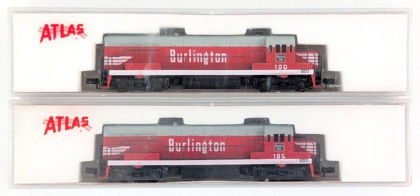 Atlas N Scale Burlington Route #105 & #100 Engines