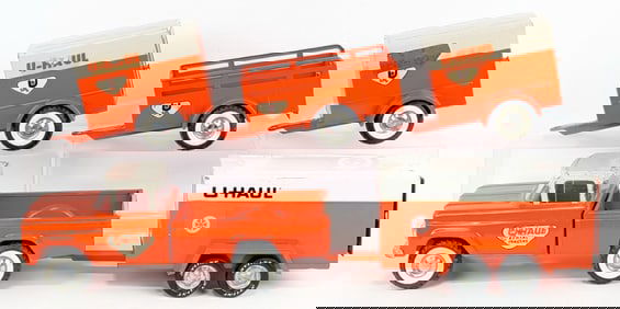 Original Nylint U-Haul Pickup Truck w/ Four Trailers