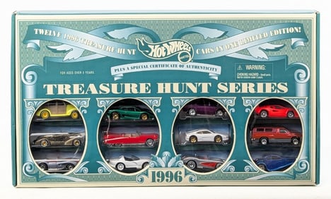 1996 Hot Wheels 12-Car Treasure Hunt Set