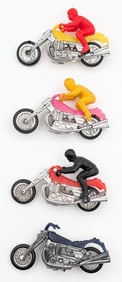 (4) Hot Wheels RRRumblers Road Hogs w/ (3) Riders