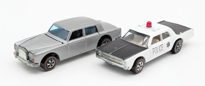 Hot Wheels Redline Police Cruiser and Rolls-Royce Silver Shadow